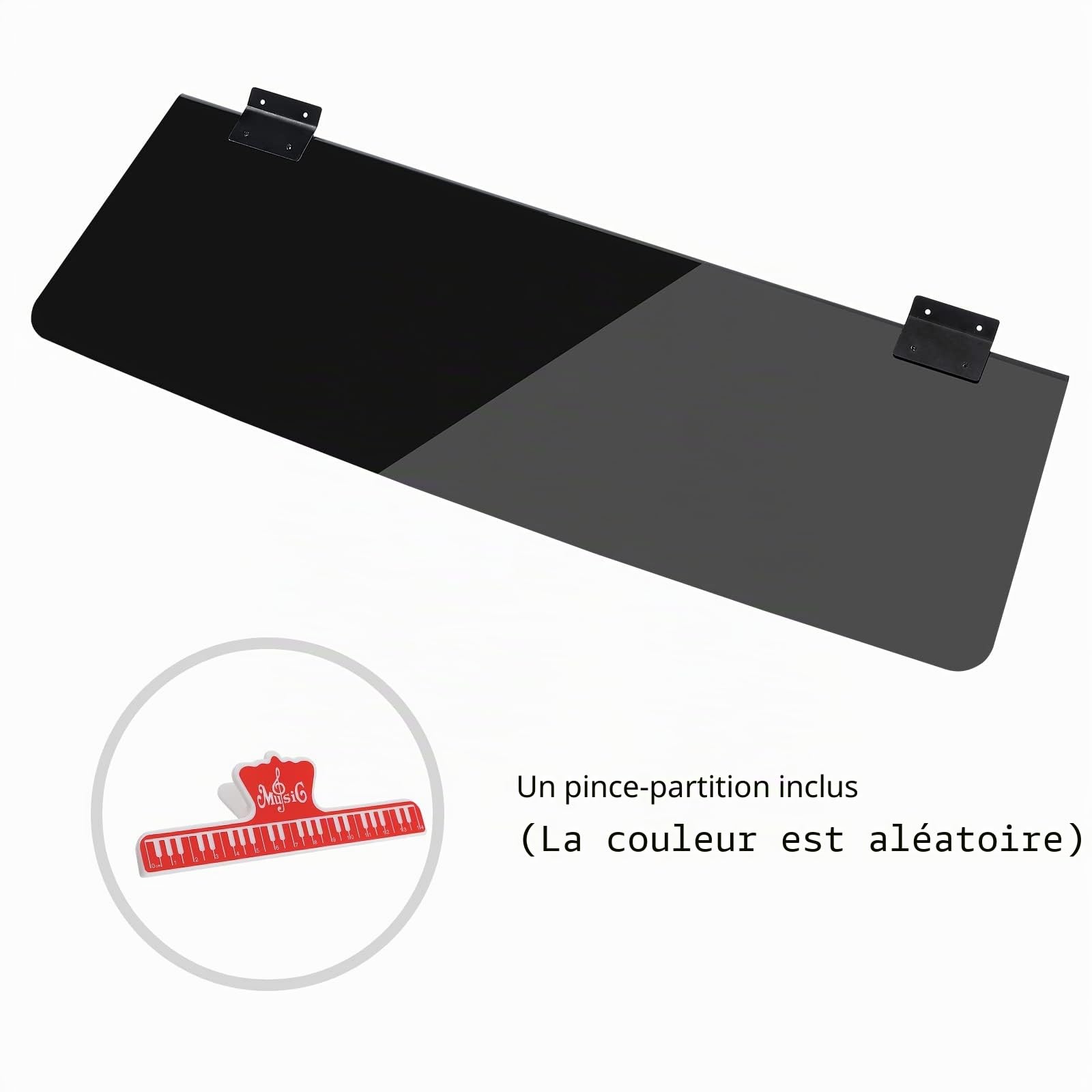 Pupitre de partition compatible Casio Roland Yamaha P35 P45 P48 P105 P115 P121 P125 P128 KB PSR PSR-E PSR-S YPT EW NP KBP DGX Noir