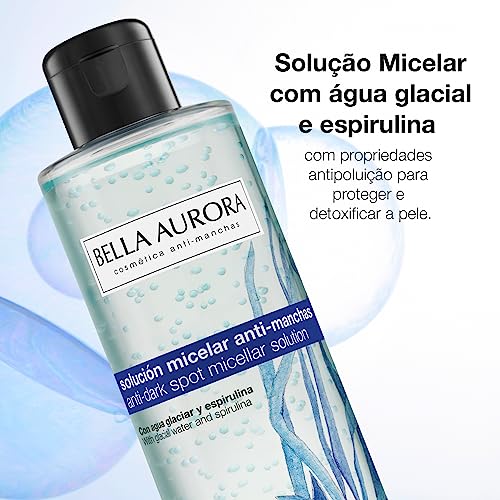 Bella Aurora Água Micelar Antimanchas e Anti-idade, Demaquilante Rosto, Produto para Limpeza Facial,
