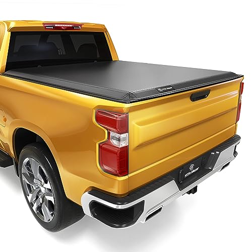 YITAMOTOR Quad Fold Soft Truck Bed Tonneau Cover Compatible with 2019-2026 Chevy Silverado/GMC Sierra 1500 New Body Style 6.6 ft Bed