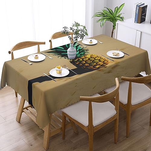 Nappe de table ananas résistante aux taches lavable 137x183 cm intérieur extérieur - 3