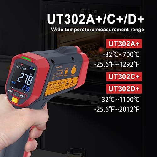 UNI-T UT301A+ UT302A+ UT303A+ UT301C+ UT302C+ UT303C+ UT301D+ UT302D+ UT303D+ Non-Contact Industry Thermometer Infrared Digital Thermometer(UT302D+)