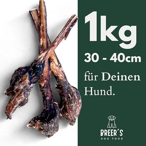 Ochsenziemer mit Fleischkeule 1kg Kausnack mit Keule Hundeleckerli natürlich Rind mit Zahnreinigung