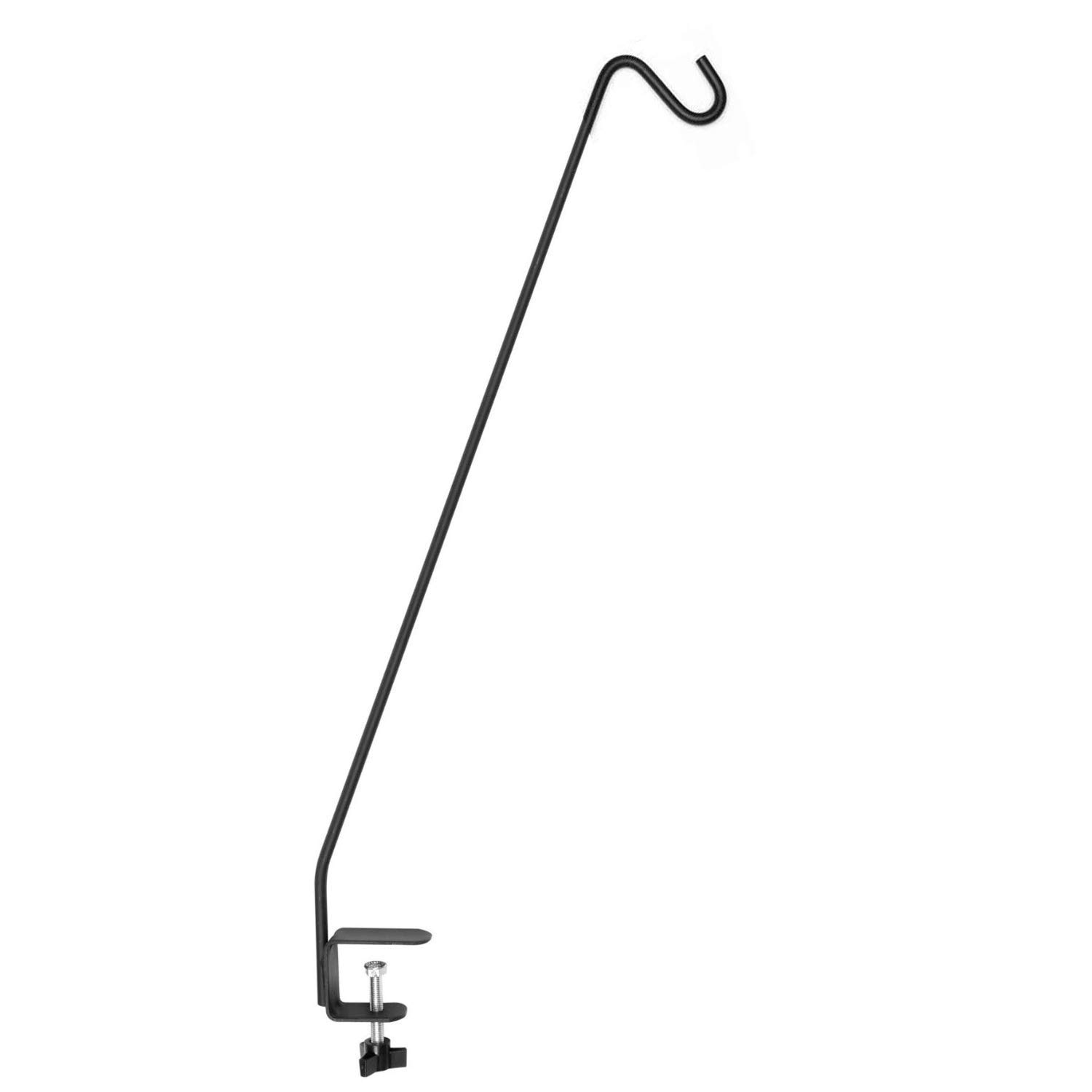 Ashman Deck Hook 32-Inch (1 Pack), Double Forged Solid Metal Single Piece Rod, Ideal for Bird Feeders, Plant Hangers, Coconut Shell Hanging Baskets, and Lanterns.