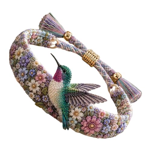 Bracelet tressé femme avec broderies florales pour style élégant au quotidien