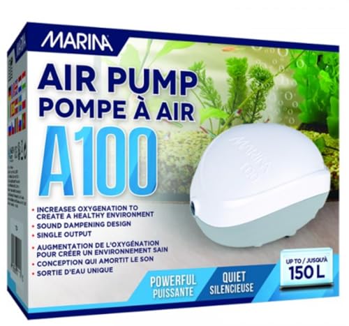 Marina Pompe à Air Débit 85 L/H pour Aquarium jusqu'à 150 L
