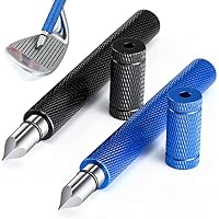 Therwen 2 Pcs Golf Club Groove Sharpener 4.33 Inch Groove Sharpener Regrooving Tool Cleaner for Wedges Irons Golf Balls