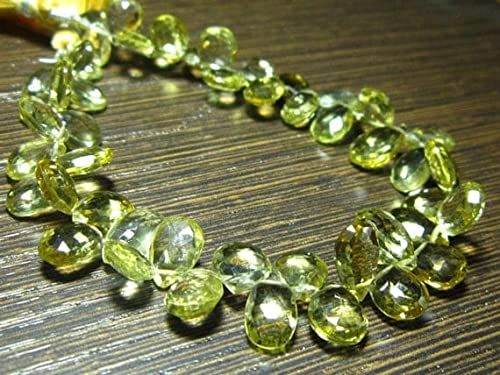 Honey Quartz faceted big pear briolettes LKBEADS pour création bijoux