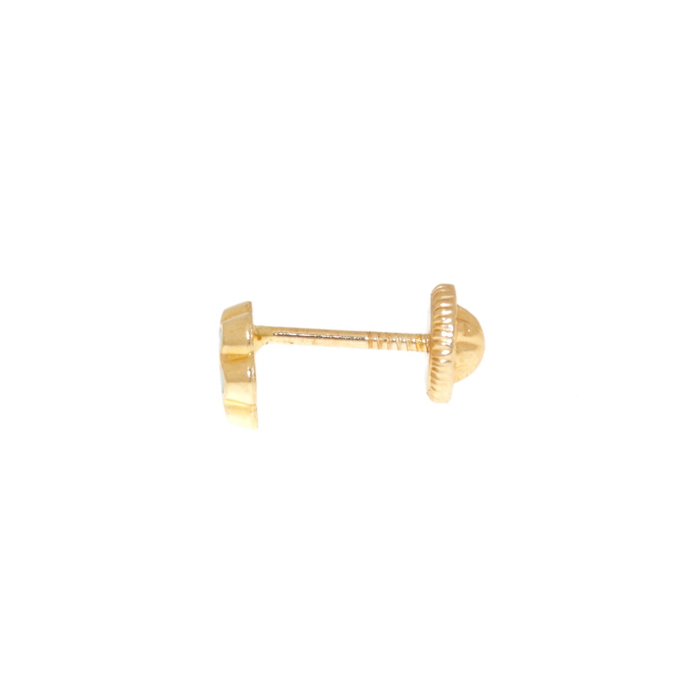 Mondepetit - Orecchini bambini ragazza Smalto rosa chiaro fiore margherita Zircone Oro Giallo 18K - Scatola Regalo - Certificato di garanzia
