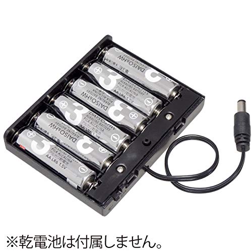 Amazon.co.jp: KAUMO 電池ケース 単3電池×6本 直列 9V電池ボックス ON