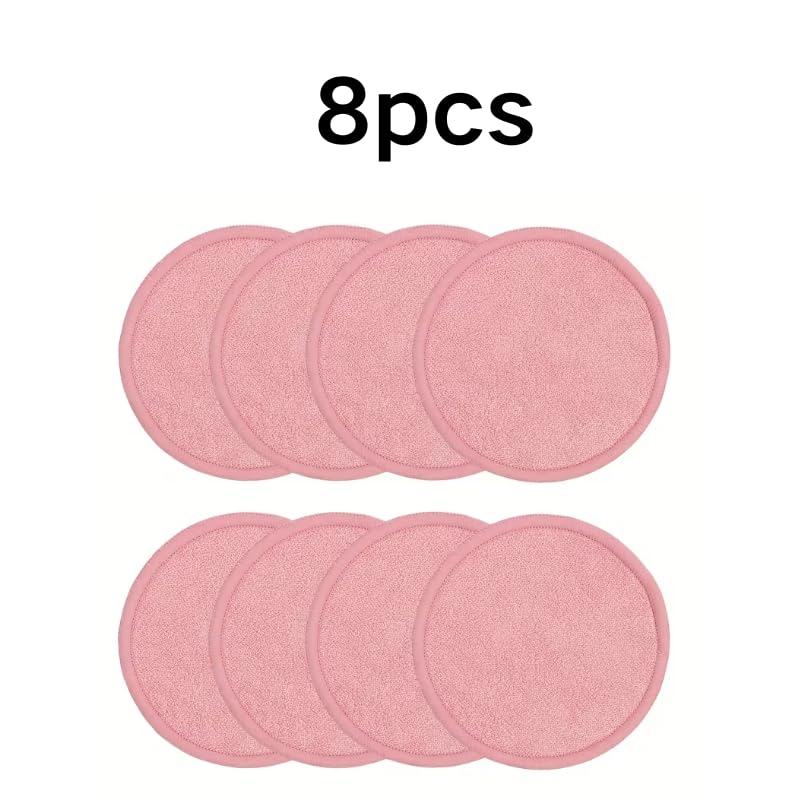 8/10pcs Reusable Makeup Remover Pads – Soft Facial Cleansing Pads for Quick Makeup Removal, Use with Cleanser or Makeup Remover, Machine Washable, Eco-Friendly Deep Cleaning Face Pads — view 6