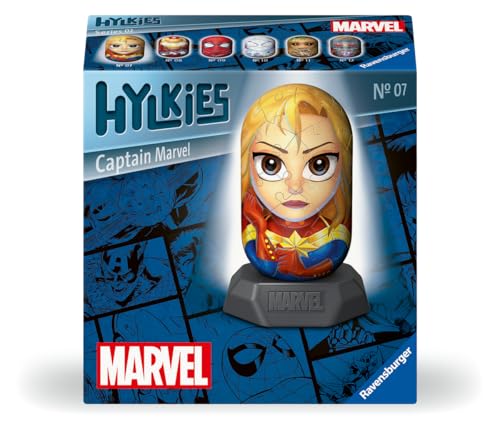 Ravensburger Hylkies : la Nouvelle Gamme de Figurines Ă Collectionner Ă Monter soi-mĂŞme. Figurine #07 - Captain Marvel - pour Tous Les Fans de Marvel Universe - Construire, Tomber, Collectionner