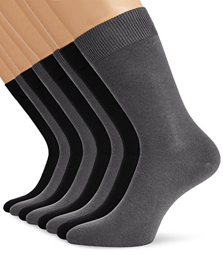 s.Oliver Unisex 8er Pack Socken Basic mit weichem Bund Damen & Herren Strümpfe Gr. 43/46 (Herstellergröße: 43/46) Grau (grey 10)