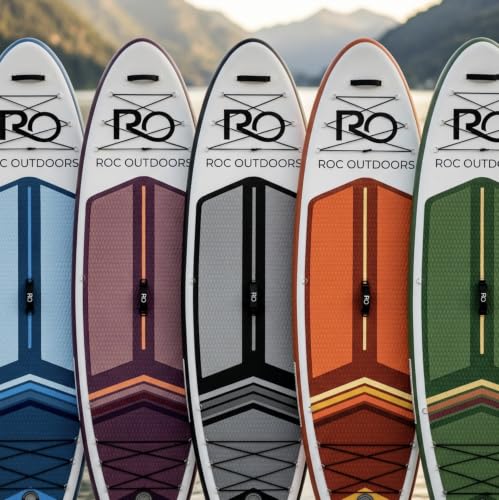 Image of Roc Inflatable Stand Up Paddle Board 10' 6 inch with Premium SUP Paddle Board Accessories, Wide Stable Design, Non-Slip Comfort Deck for Youth & Adults