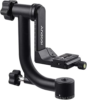 Andoer Heavy Duty Gimbal Head Gimbal Tripod Head With Arca Swiss Quick Release Plate Aluminum Alloy Tripod Gimbal Head Dslr Max. Load 30Lbs/13.6Kg