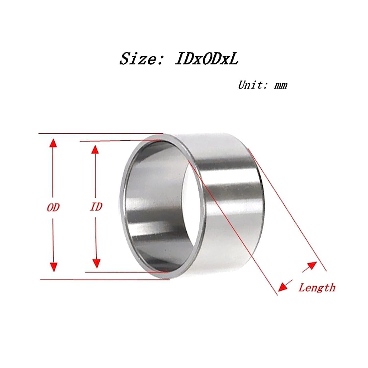 2 Stück Lagerbuchsen Stahl 35x40x40mm - Verschleißfeste Führungsbuchsen
