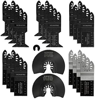 WORKPRO 22-Piece Metal/Wood Oscillating Saw Blades Kit, Multitool Quick Release Saw Blades Fit