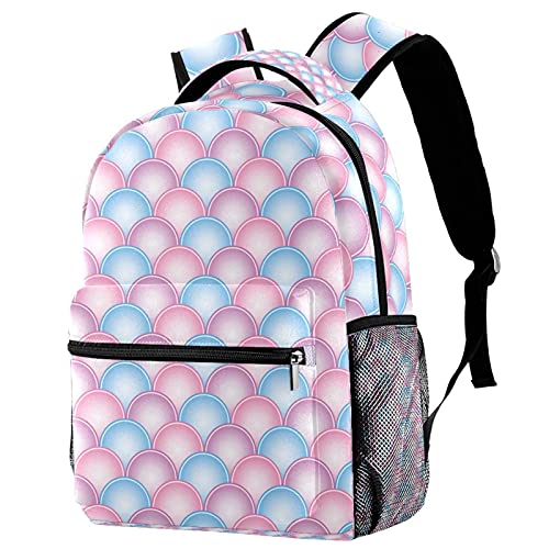 Sac à dos motif sirène multicolore pour femme avec bandoulière réglable