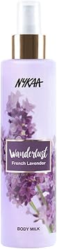 Nykaa Wanderlust French Lavender Body Milk - Green Tea Leaf Extracts and FCO, Promotes Healthy Skin, Instant Absorption & Hydration- Vegan, Cruelty, SLS, and Paraben Free - 200ml