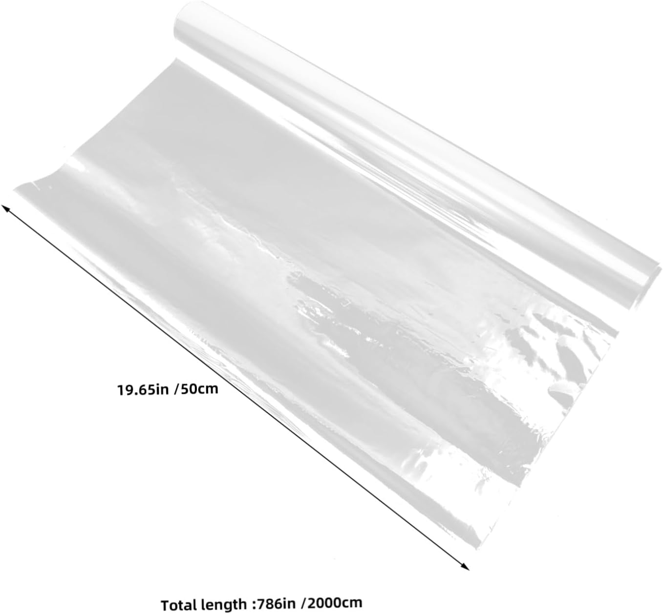 GETAJGHSD 1 Roll Cellophane Wrap for Cookies and Candies Packaging with Printable Surface and Gentle Barrier Protection, 20 Inches Wide by 65 Feet Long, Crystal Presentation and Display