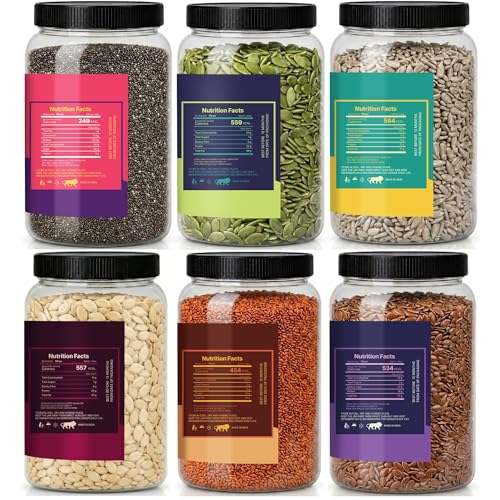 Image of LILA DRY FRUITS Super Seeds Combo Pack Chia Pumpkin Sunflower Flax Watermelon Halim Seed 100 g x 6 for Daily Nutrition Perfect for Gifting