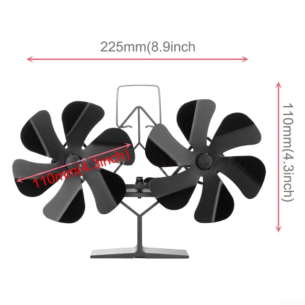 Ventola per stufa a legna, ventilatore magnetico per camino, alimentato a calore, per stufe a legna e caminetti