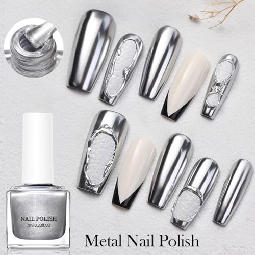 Arte de manicura con esmalte de uñas brillante que soluciona las uñas opacas 3