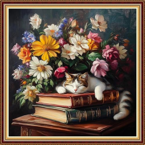 Image of Funart Stamped Cross Stitch Kits for Beginners Full Range of Cross Stitching Preprinted Embroidery Kits for Adults, 11CT Embroidery Pattern Needlepoint Kits- (ArtColors18)