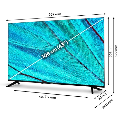 MEDION 108 cm (43 Zoll) Ultra HD Fernseher (Smart-TV, HDR10, VIDAA Store, Prime Video, Disney+, DAZN, Paramount+, HbbTV, PVR, Bluetooth, MD 843200) – Bild 6