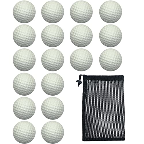 Dsmile White Foam Golf Practice Balls 18 Pack Light Soft Elastic Training Multifunction Sport Balls #TOP2