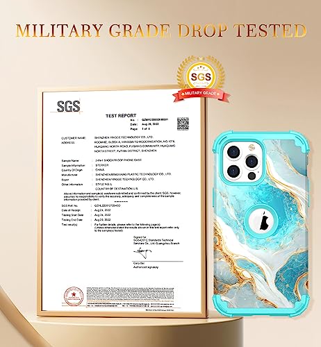 Image of Hocase for iPhone 13 Pro Max Case, Heavy Duty Shockproof Protection Soft Silicone Rubber Bumper+Hard Plastic Hybrid Protective Case for iPhone 13 Pro Max (6.7 inch) 2021 - Teal