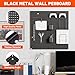 ValueMax 6 Pack Metal Pegboard Panels, 12”x 12” Heavy Duty Metal Pegboard Wall Organizer for Home, Garage, Workbench, Kitchen, Craft Room Tool Storage, Black Modular Peg Board Organizer Board