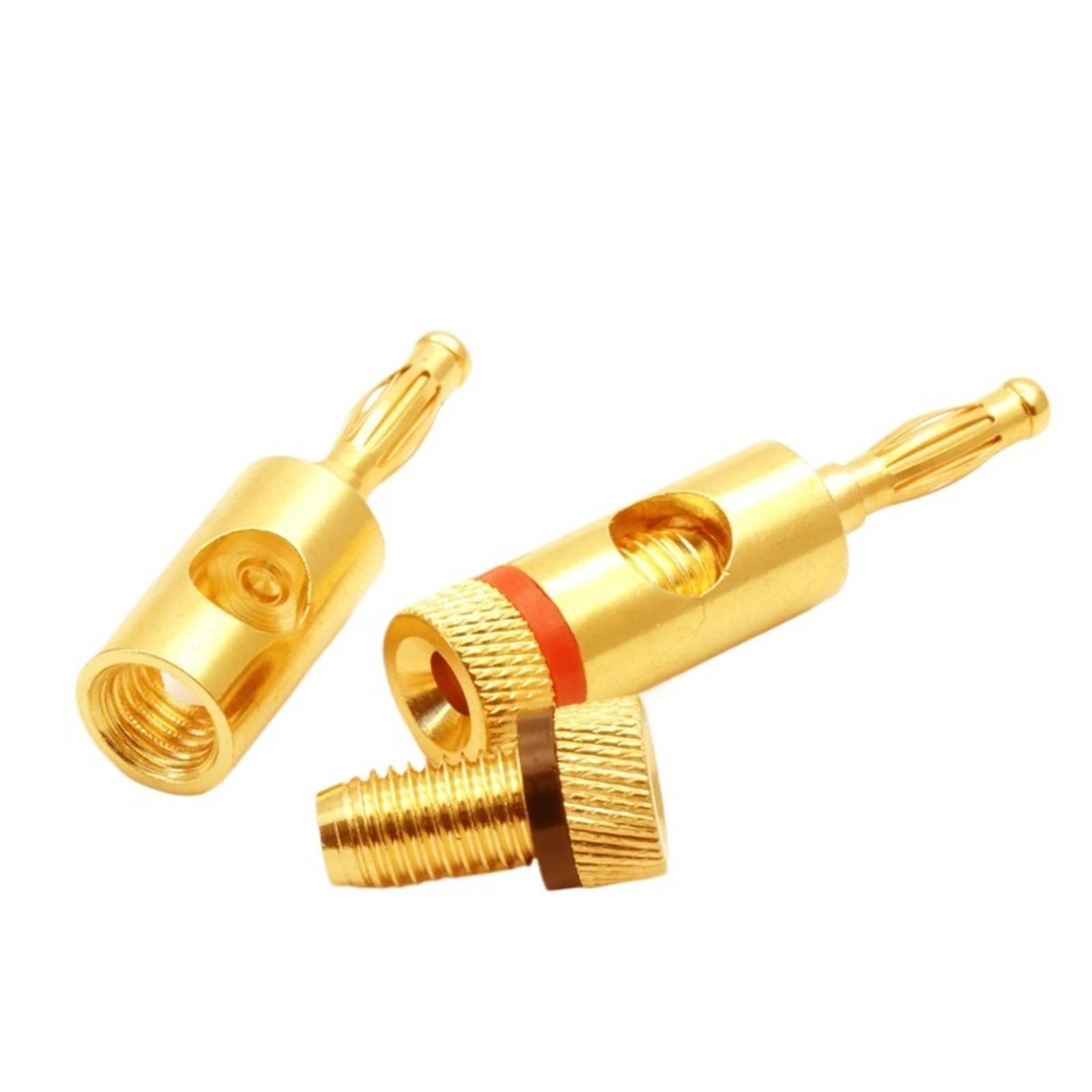 2 szt. / 1 para miedzianych 4 mm wtyk bananowy męski pozłacany lutowanie wtyczka głośnika audio głośnik wzmacniacz kabel złącze kabla