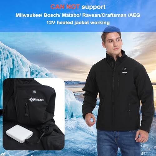 7.4v 5000mAh Heated Jacket Battery with Charger Cable Replacement Backup Pack for Hoodies, Vests, Down Coat4