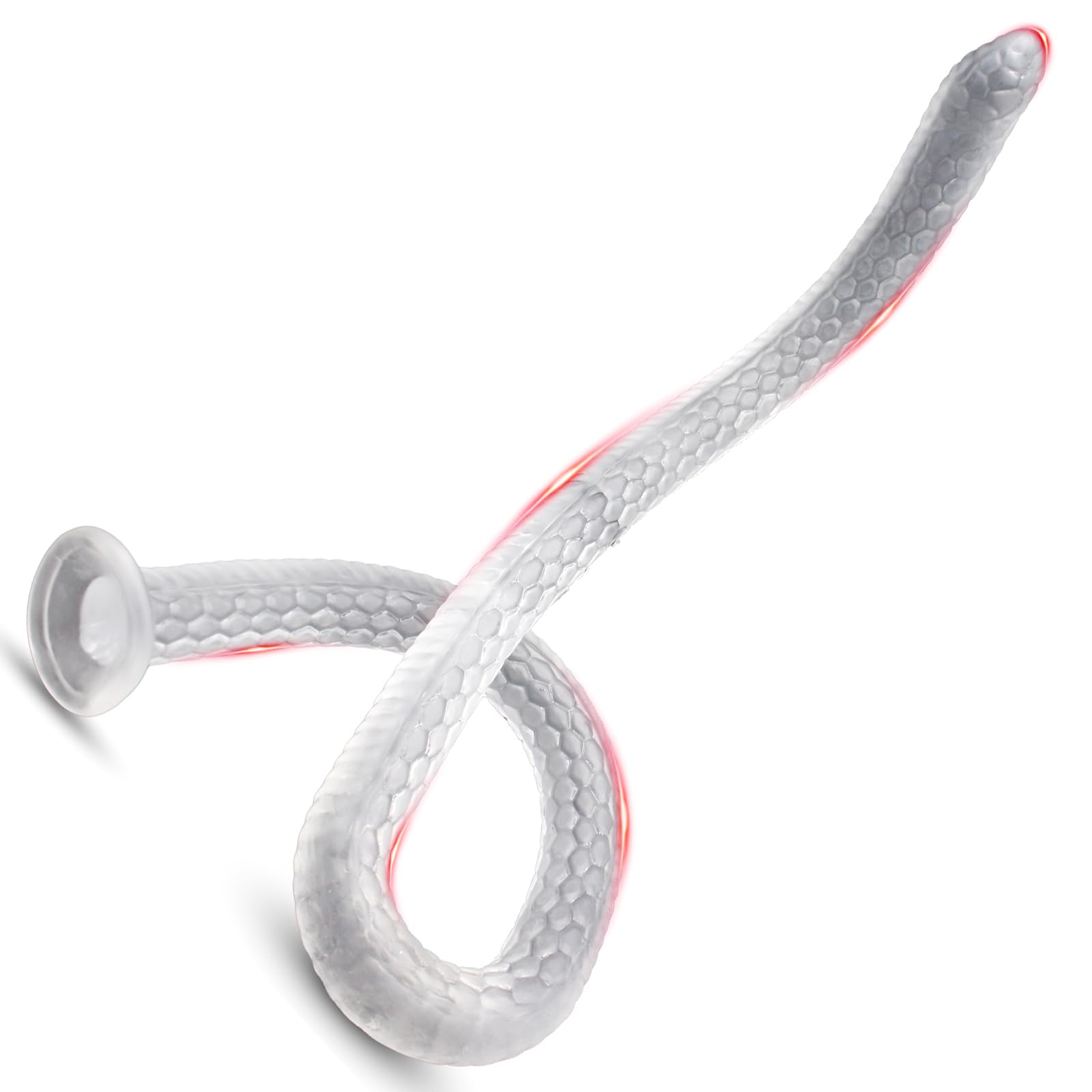 BDSMYEE Plug Anale Extra Lungo Dildo Sex Toys, Plug Anale con Ventosa Donne Uomo Coppia Dilatatori Anali Dildo Trasparente Buttplug (XXL)