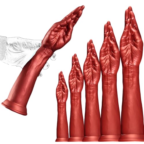 JXszxbt Silikon Realistischer Hand Dildo Extra Lang Groß Analdildo Big Faust Anal Butt Plug Riesige Arm Fisting mit Starkem Saugfuß Masturbieren Flirten Sexspielzeug Für Männer Frauen Paare Lesben