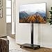 FITUEYES Rolling TV Floor Stand for 32 to 65 70 Inch TVs, Portable Tall TV Stand on Wheels, Black Mobile TV Cart with Castors, Swivel Mount, Corner TV Stands for Bedroom, Living Room, Small Dorm