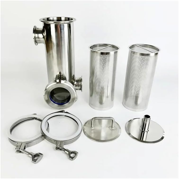 Gin Basket Set, 1/2PCS 4"(102mm) Flange119 Gin Basket Set for Homebrew with Filter Basket of V-1500ml, Connector 4"*4"X2"*2", Gin Basket Distillation (Color : with Basket 2pcs)