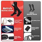Heated Socks for Men Women 8000mAh Rechargeable Winter Foot Warmer Electric Heating Socks APP Control 4 Temperature Thermal Socks Washable Heated Ski Socks for Camping, Hiking, Cycling (UK5-13in) - Image 5