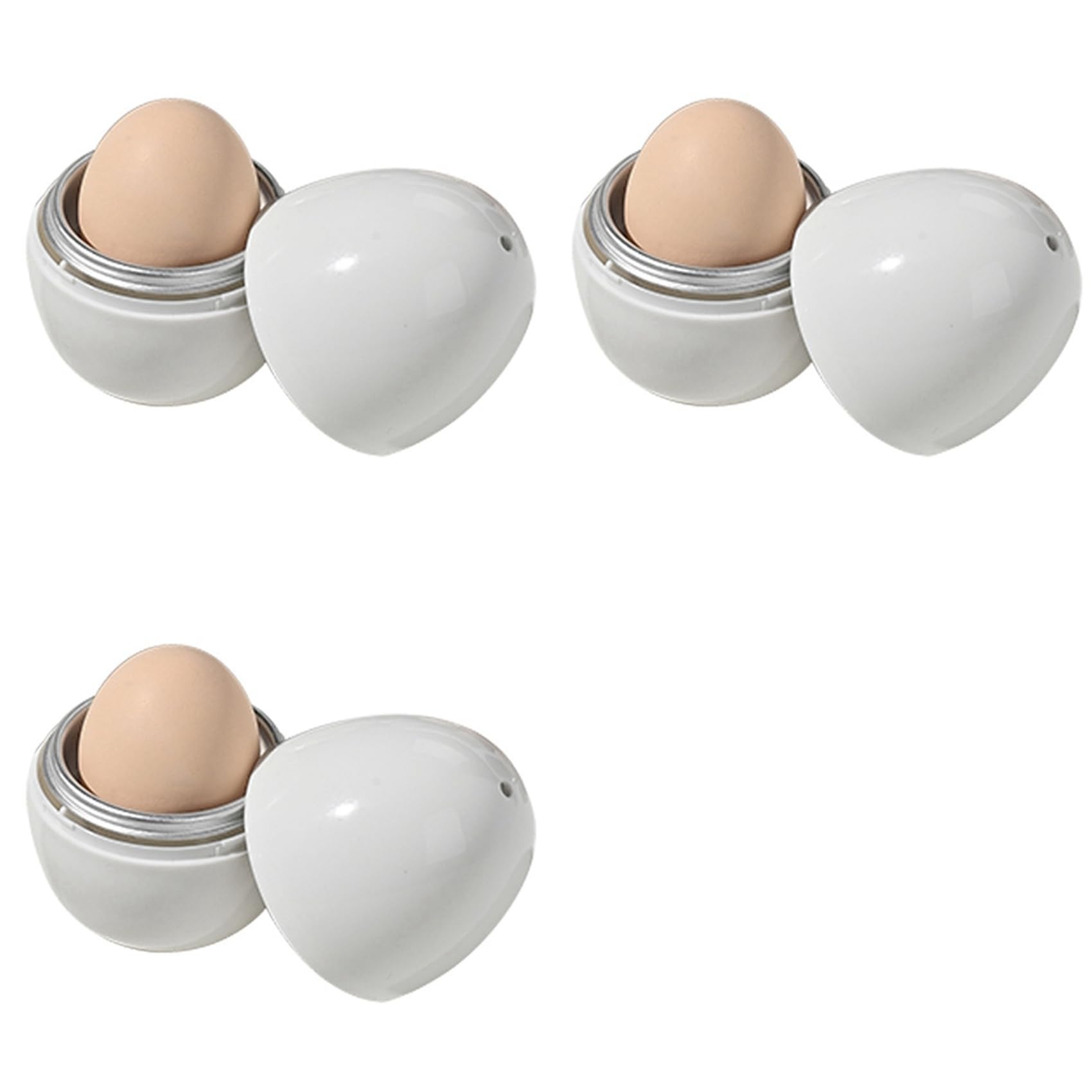 Hndhbfgrt 3X Microwave Oven Egg Steamer Egg Boiling Tool Boiled Soft-Boiled Eggs Mini Home Appliance Heating Box 1 Egg