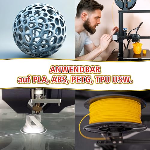 3D Druck Kleber, Sekundenkleber extra stark 30g mit Anti-Verstopfungskappe, Transparenter Pla Kleber für ABS, PLA, PETG, TPU, Kraftprotz 3d Druck Kleber ist Hitzebeständig & Wasserdicht