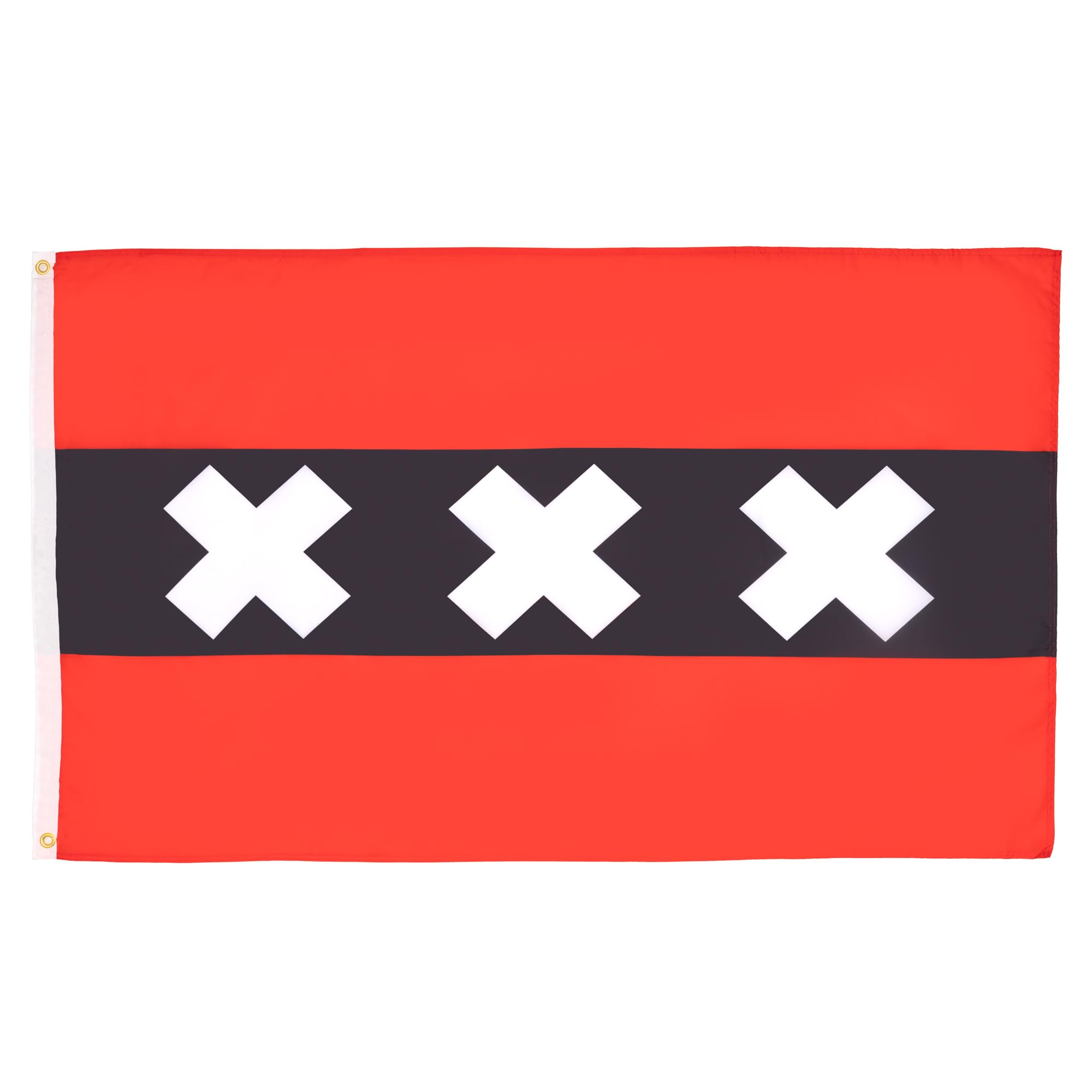 AZ FLAG - Amsterdam Flag - 3x5 Ft - 100D Polyester Netherland Banner with Two Metal Grommets - Fade Resistant - Vivid Colors - 3' x 5' Feet - 150x90 Cm