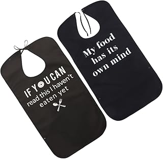 STOBAZA 2 Peças Babador Adulto Babador Reutilizável Babador Descartável Babador De Comida Toalha De Saliva Babador De Pano Para Adultos Para Comer Jantar Doméstico Babador Para Alimentar