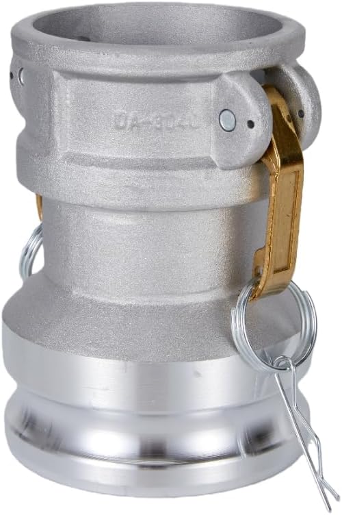 Aluminum Type DA Camlock Hose Fitting, Reducer,3" Female Camlock x 4" Male Camlock