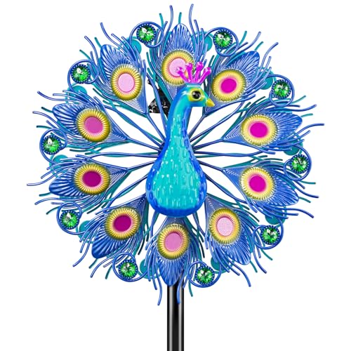 Metal Outdoor Wind Spinner with Stake