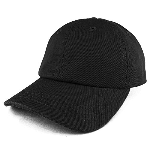 Trendy Apparel Shop Baby Infant Plain Unstructured Adjustable Baseball Cap - Black