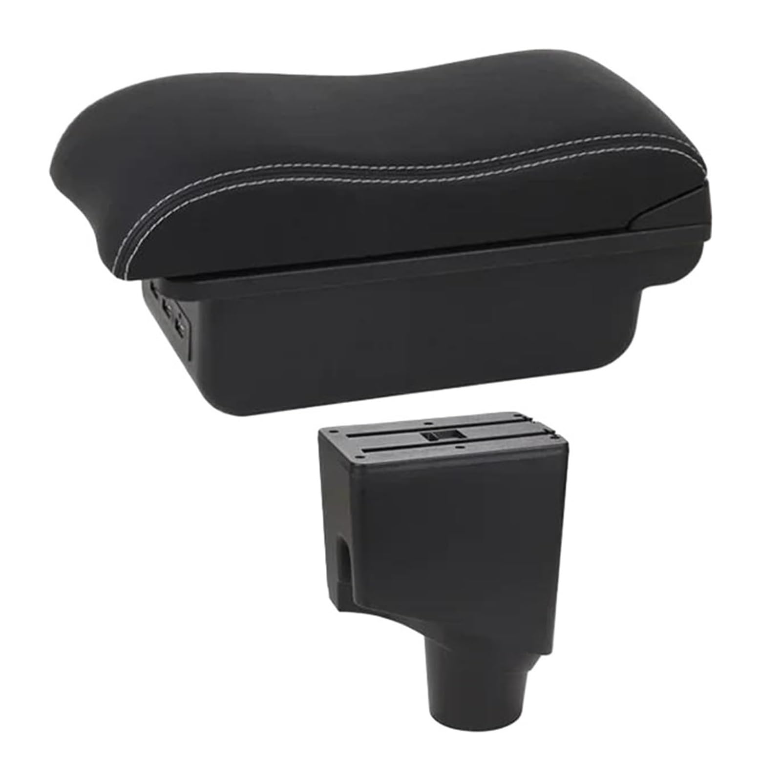 HCKCLMBMZW For Toyota For Yaris For Hybrid 2015-2021 Armrest Box Car Central Storage Modification USB Arm Rest Accessory Car Armrest Center Console(C2 White Line)