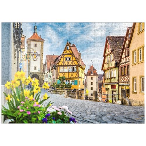MyPuzzle Rothenburg ob der Tauber - Premium 1000 Teile Puzzle - MyPuzzle Sonderkollektion von Puzzle Galaxy