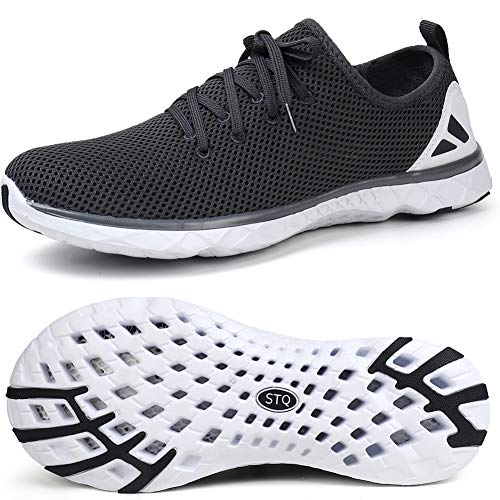 STQ Mens Water Shoes Aqua Boating Kayaking Sneaker for Beach Swimming Snorkeling Fishing