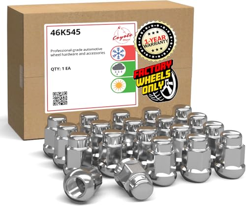 Image of Wheel Accessories Parts 20 pcs M12x1.5 12x1.5 Thread OEM Style Lug Nuts 1.38 inch Long Chrome 3 /4 inch 19mm Hex Fits Alloy Wheels 1980-10 Accord Civic 90381-SV7-A01 ｜ 611-138