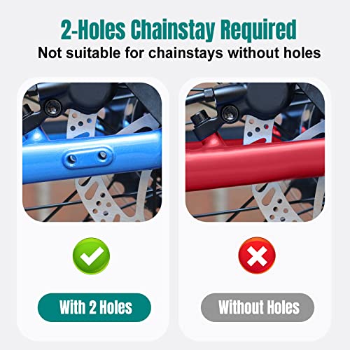 Pata de Apoyo para Bicicleta, Montaje Trasero con Espaciado de Agujeros de 18mm, para Bicicletas Adultas miniatura 2